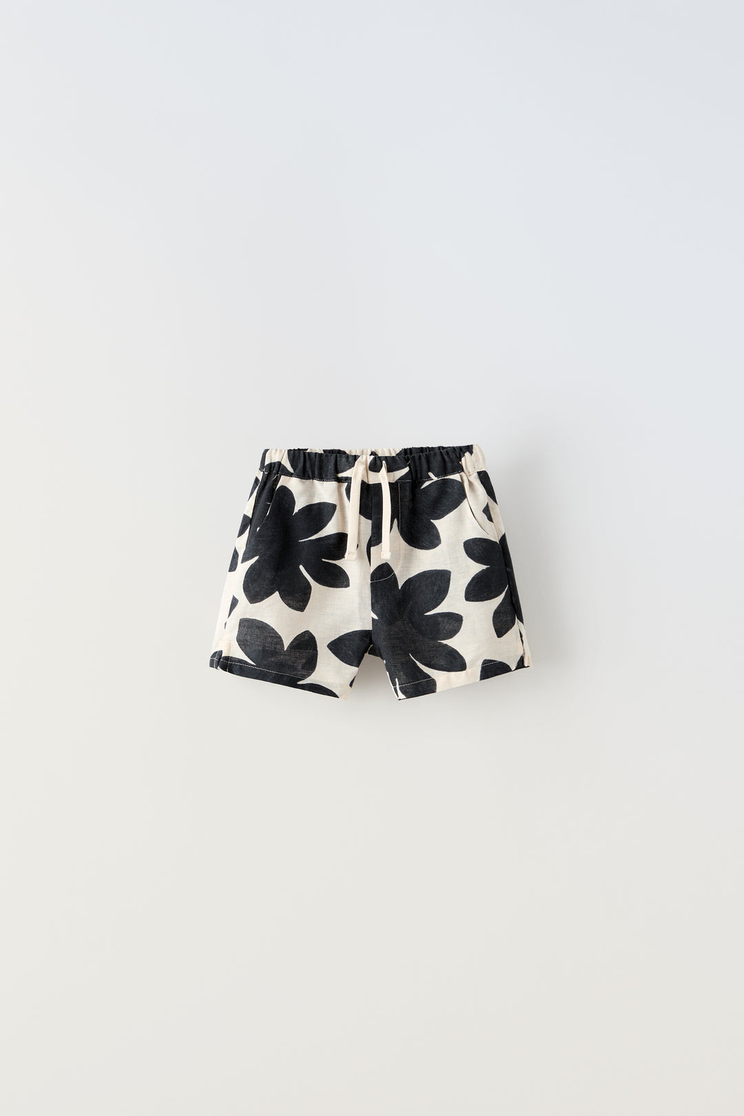 Bermuda fleurs noir ensemble