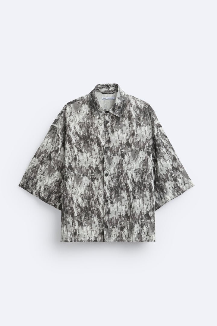 Chemise manches courtes ensemble imprimé