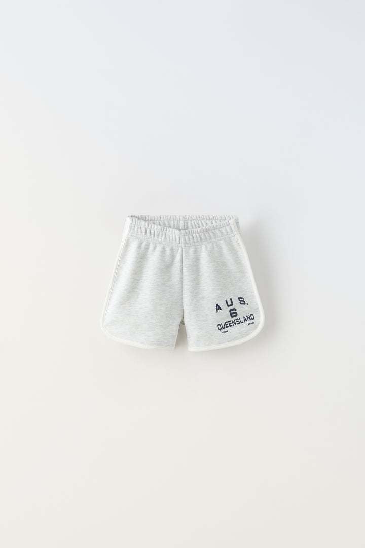 Bermuda fille Varsity gris chiné