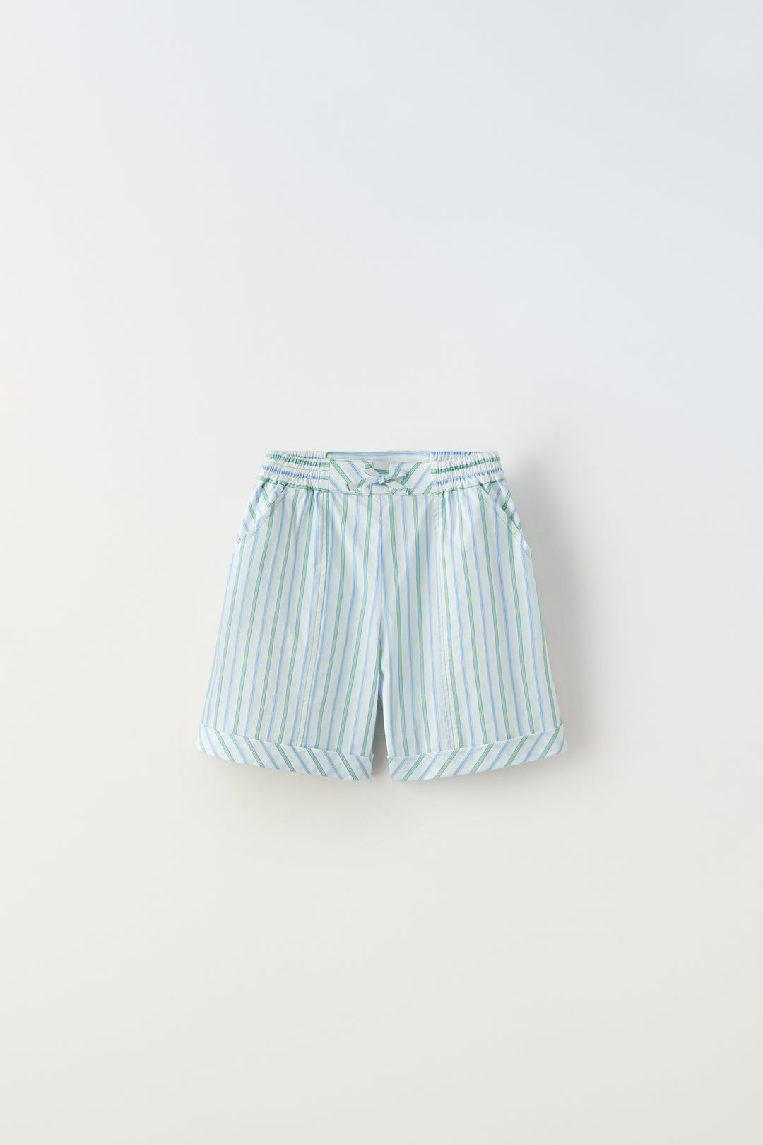 Bermuda fille rayures U03