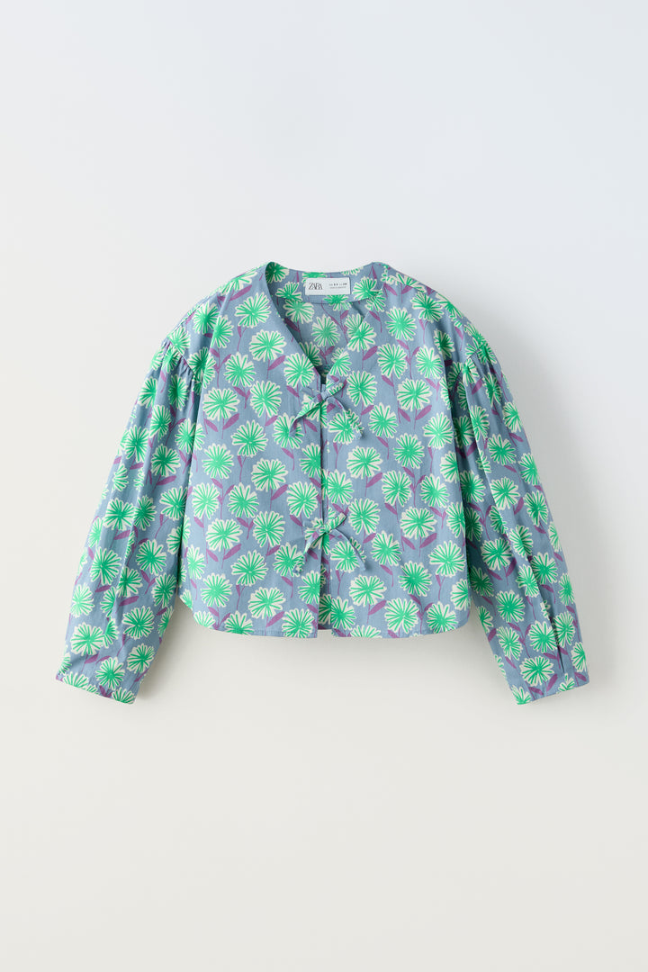 Blouse fille petits nœuds imprimés