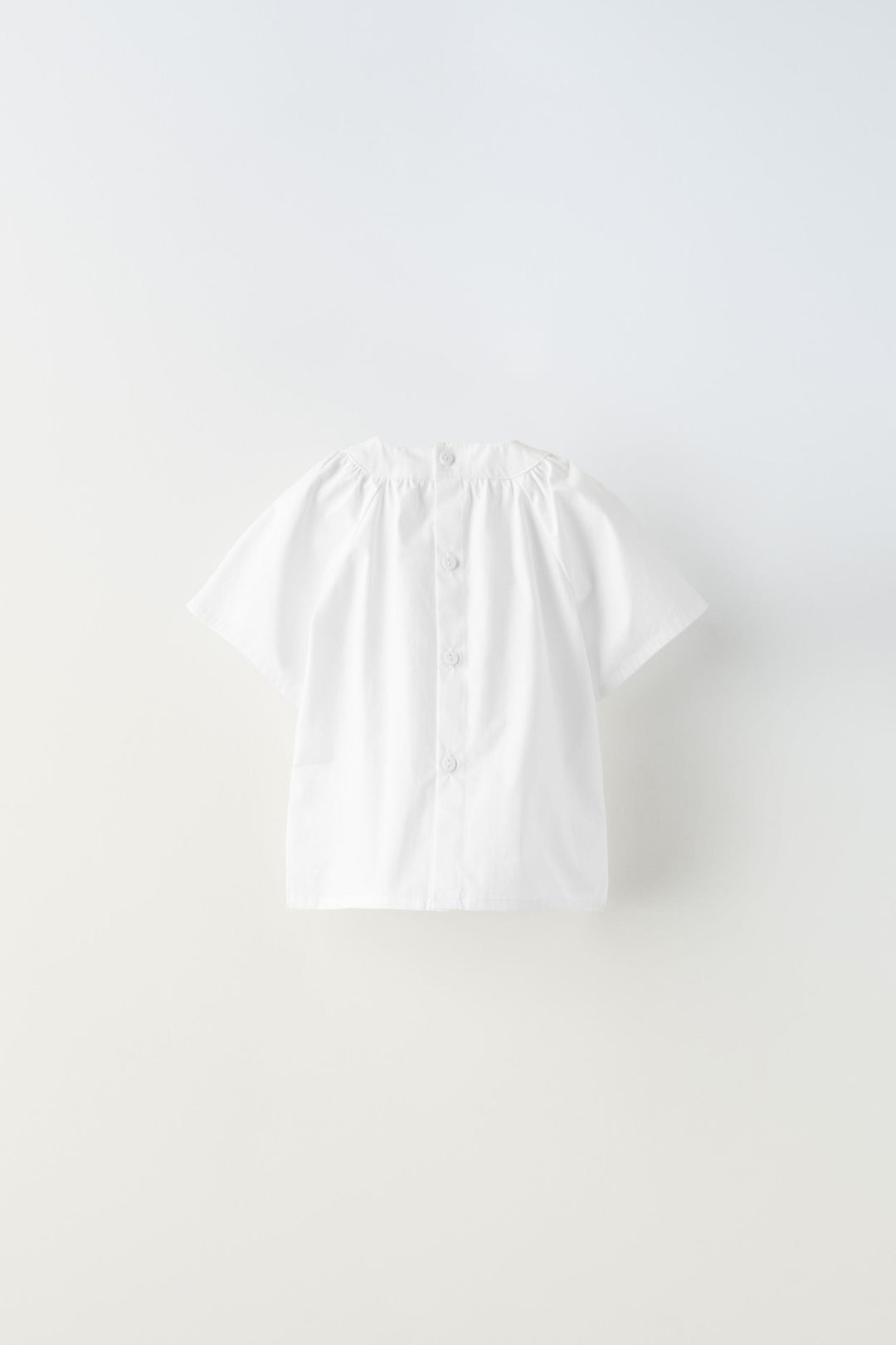 Chemise popeline blanche fleurs 3D (Collection Ramadan)