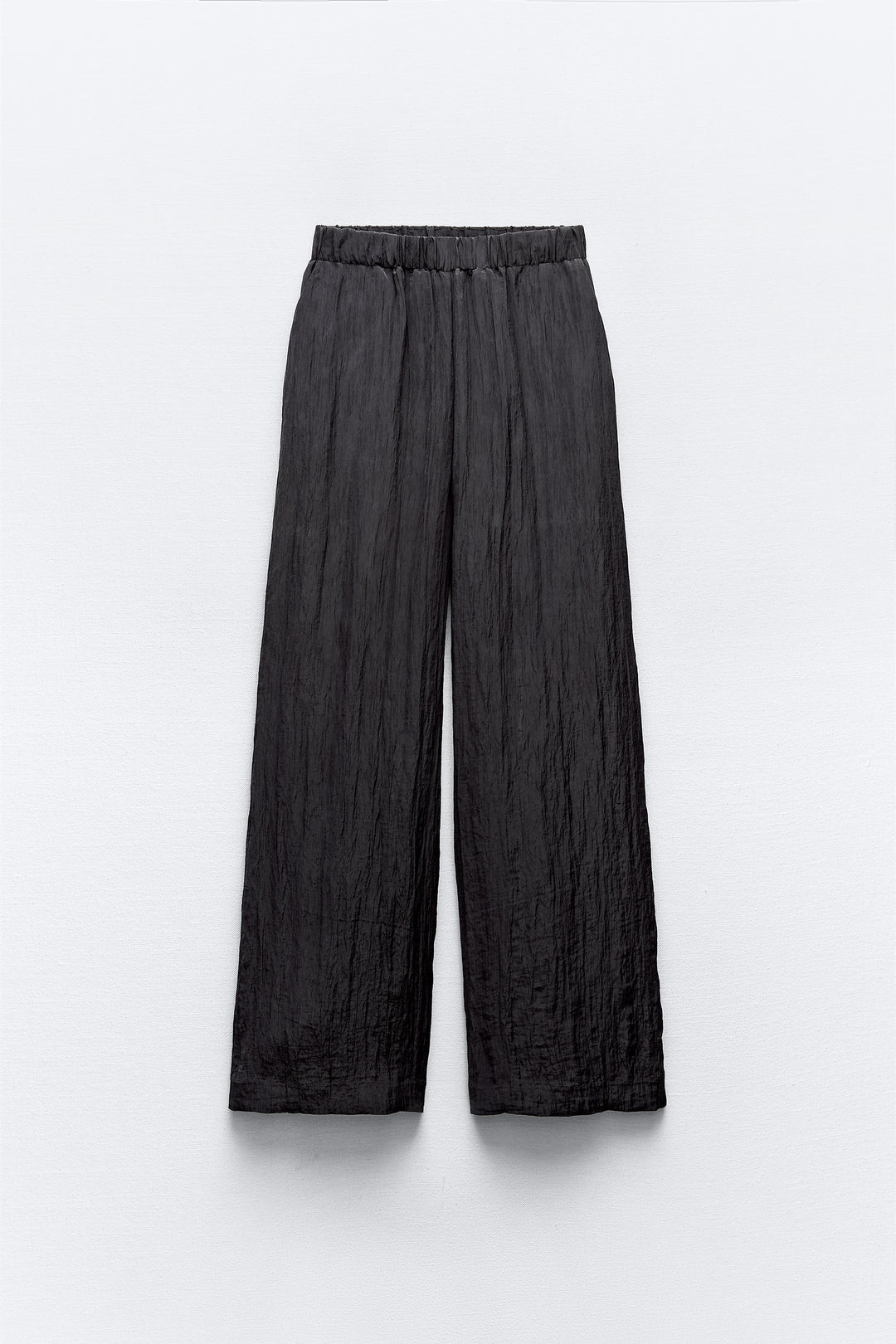 Pantalon large froissé taille élastique (Ensemble)