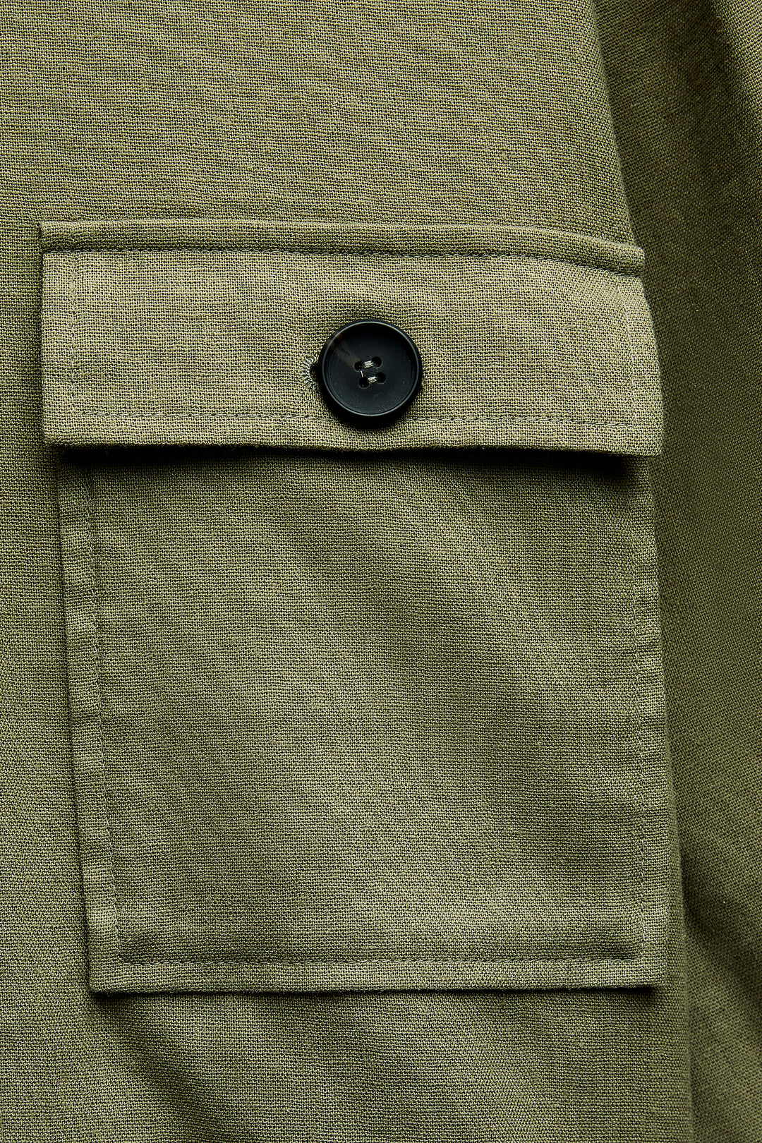 Blazer col rond lin poche plaquée (Ensemble)