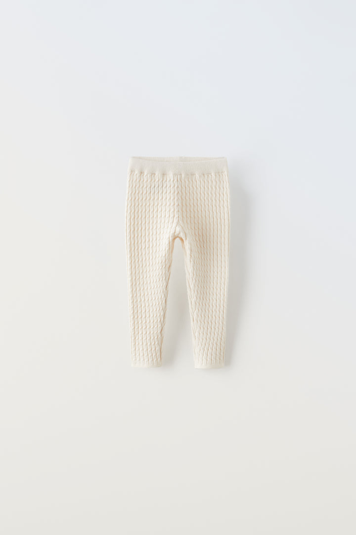 Legging maille pour enfant ochos écru -