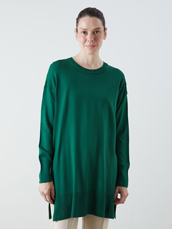Moudda LC Waikiki - Tunique tricot Femme Vert foncé - Tunisie 1
