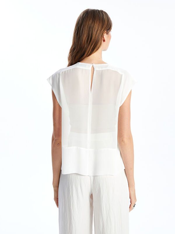 Moudda LC Waikiki - Blouse manches courtes en tissu tissé pour Femme - Tunisie 4