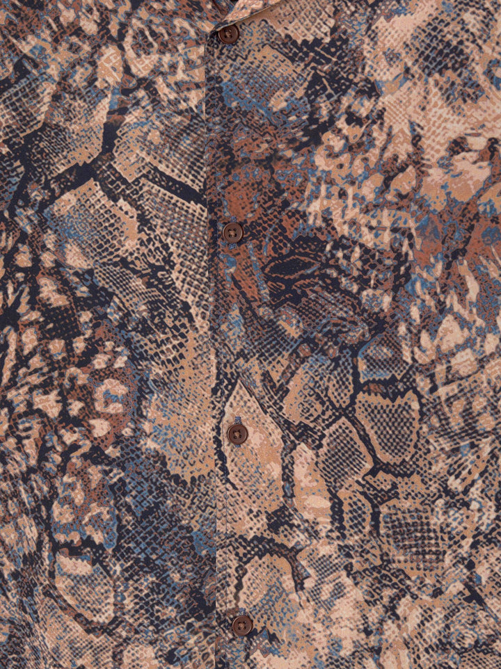 Moudda PULL & BEAR - Chemise Demi-Manches Imprimé Cobra Skin - Tunisie 7