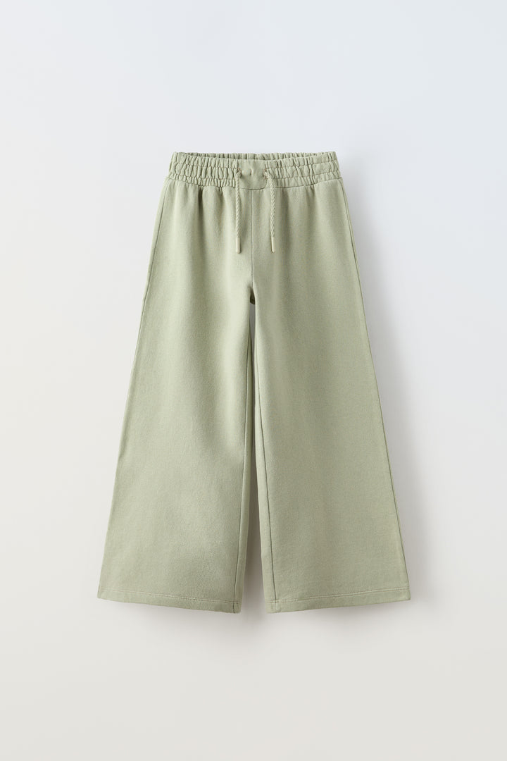Pantalon fille wideleg lavé jersey rue