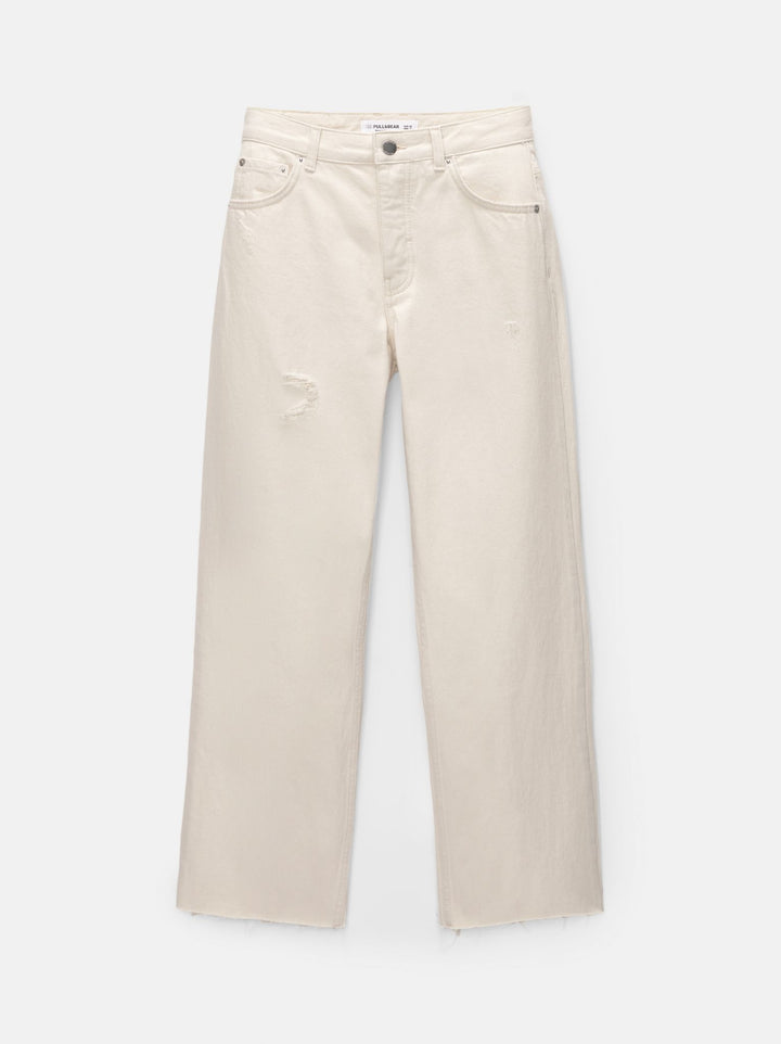 Moudda PULL & BEAR - Pantalon Denim Droit Taille Moyenne Cheville - Tunisie 2