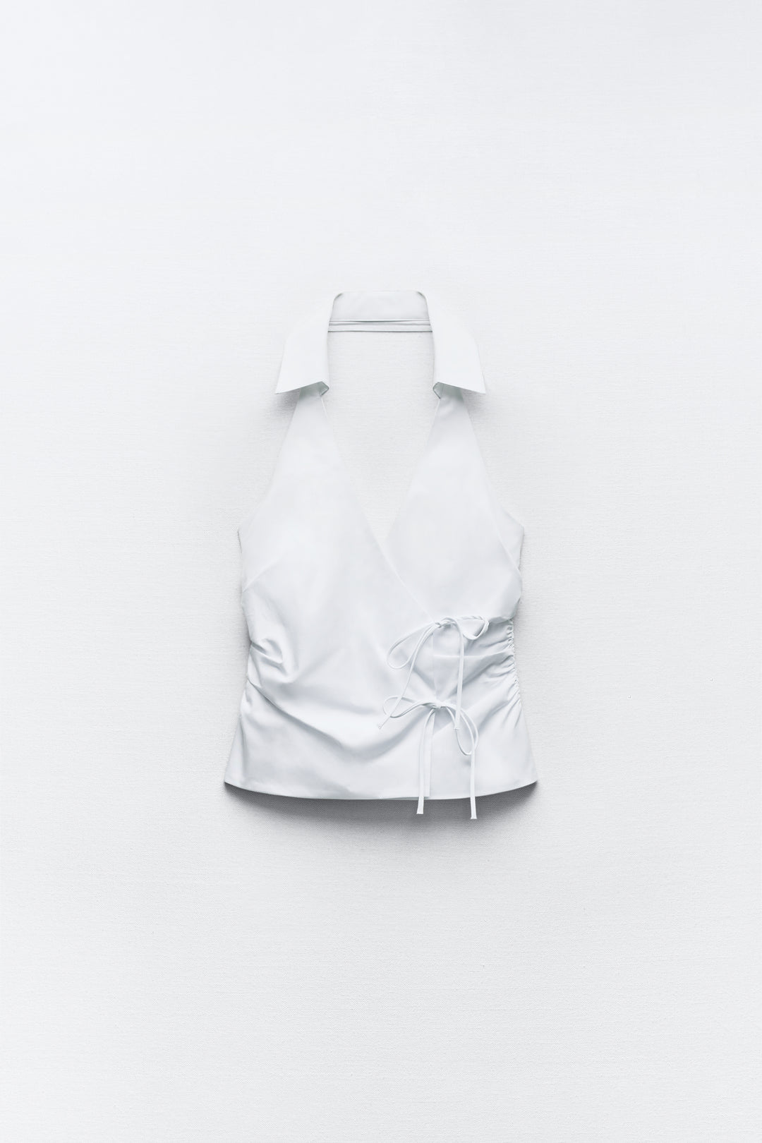 Top gabardine avec hâlter croisé lacets