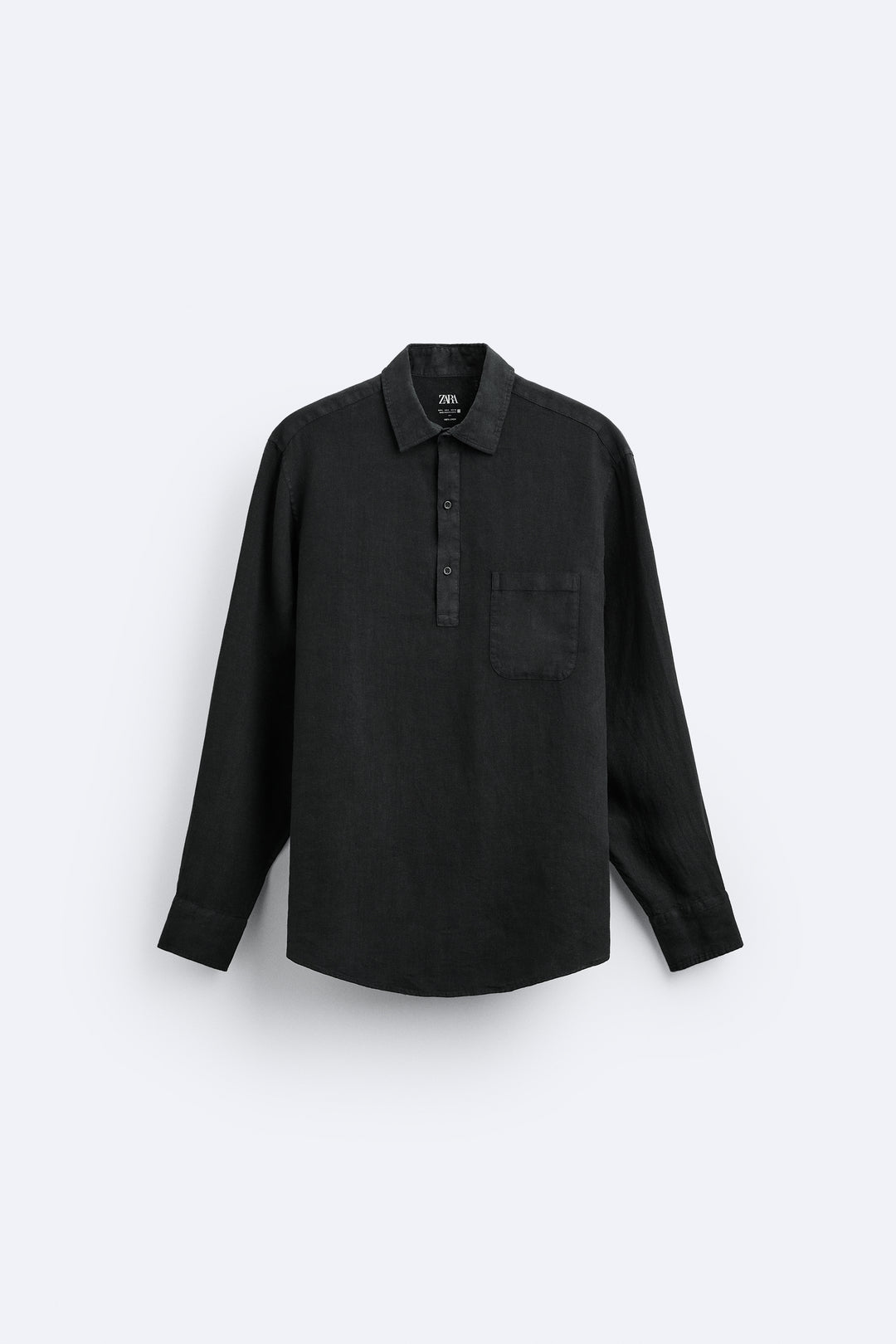 Chemise polo 100% lin couleurs manches longues