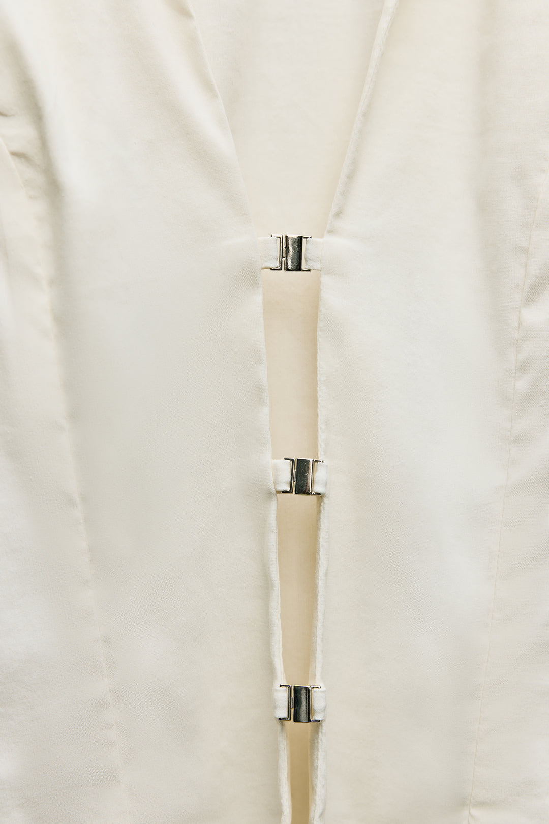 Chemise Lin Élastique Manches Longues Fermeture Métallique