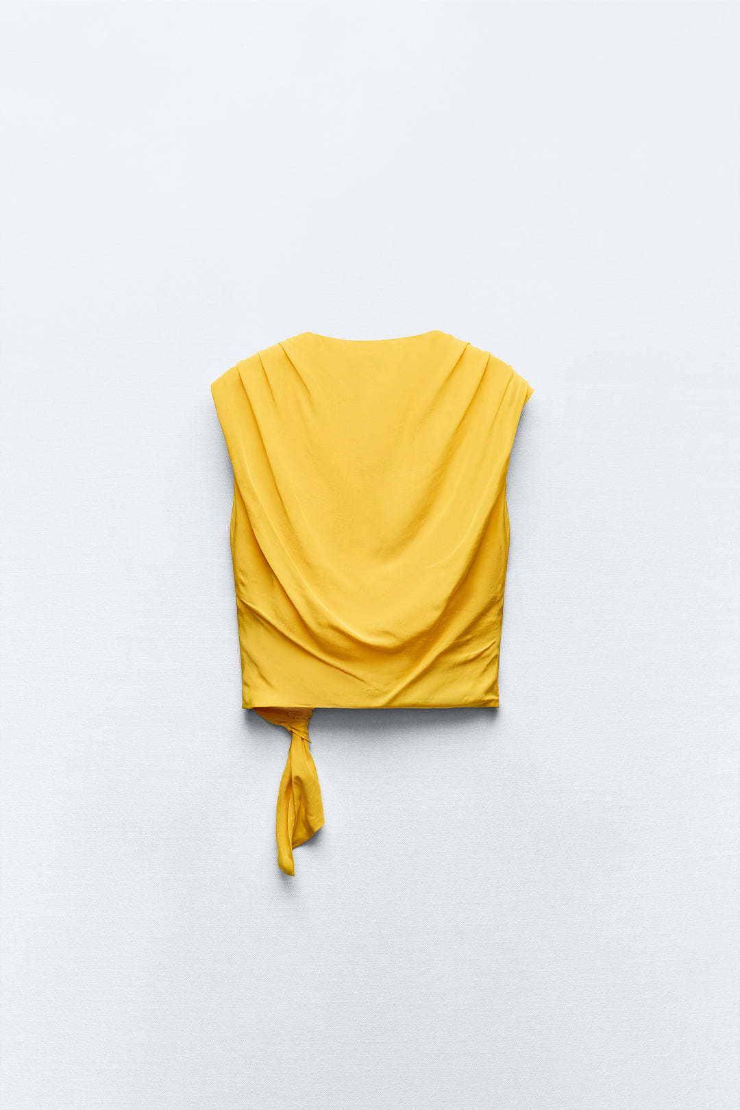 Body sans manches drapé nœud taille