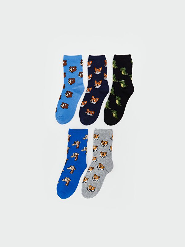 Moudda LC Waikiki - Chaussettes courtes Garçon Fil mélangé teint - Tunisie 1