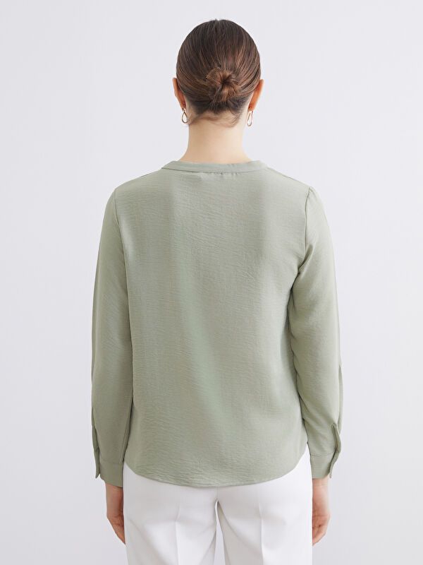 Moudda LC Waikiki - Chemisier (blouse) manches longues en tissu pour Femme - Tunisie 4