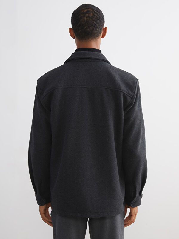 Moudda LC Waikiki - Veste-chemise tissée Homme Anthracite - Tunisie 4