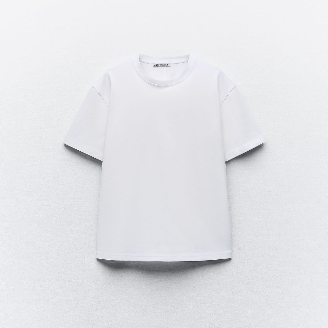 Moudda ZARA - T-shirt Coton Épais Col Rond - Tunisie 2