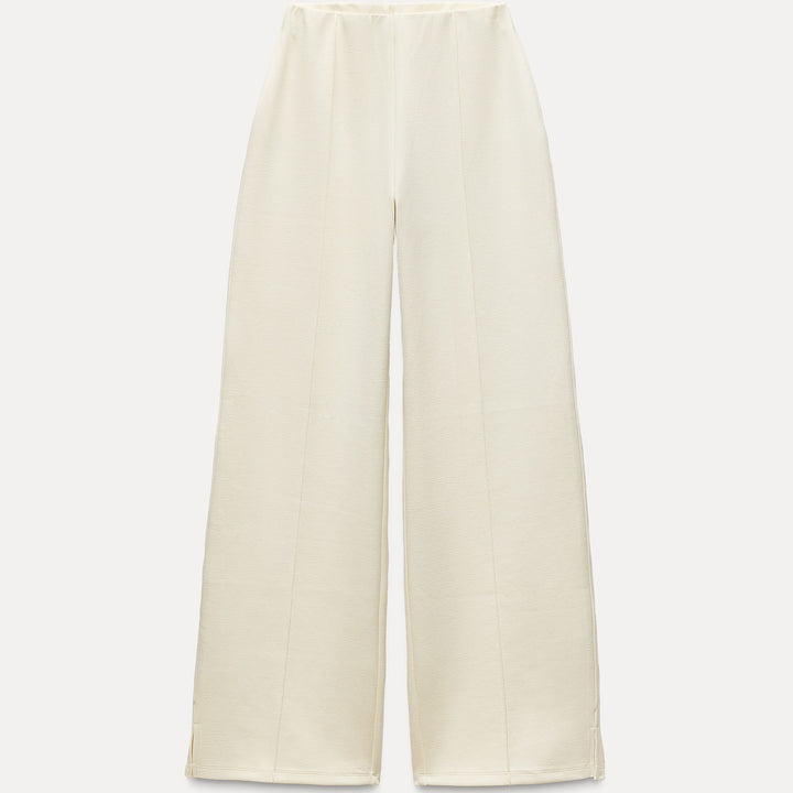 Moudda ZARA - Pantalon large maille interlock, nervure centrale - Tunisie 1