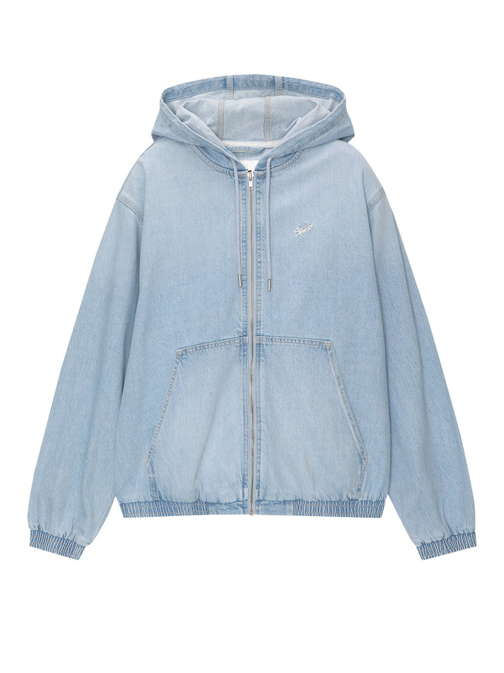 Moudda PULL & BEAR - Veste Denim Capuche à Fermeture Noir STWD - Tunisie 2