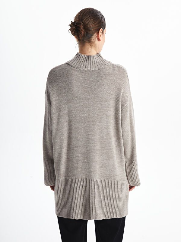 Moudda LC Waikiki - Pull épais en tricot couleur Vison clair pour femmes - Tunisie 4