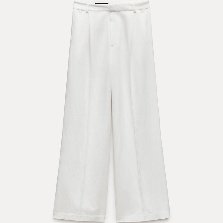 Moudda ZARA - Pantalon fluide lin plis devant - Tunisie 1