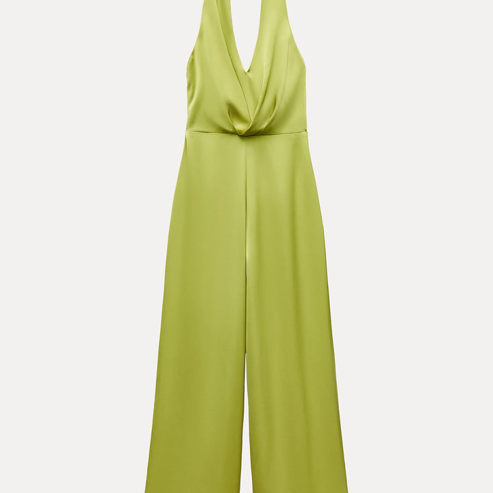 Moudda ZARA - Combinaison satin col licou pantalon ample - Tunisie 1