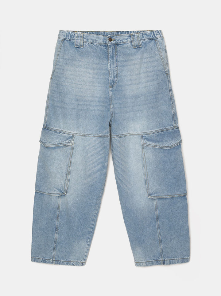 Moudda PULL & BEAR - Pantalon Denim Cargo Superbaggy Ceinture Élastique - Tunisie 4