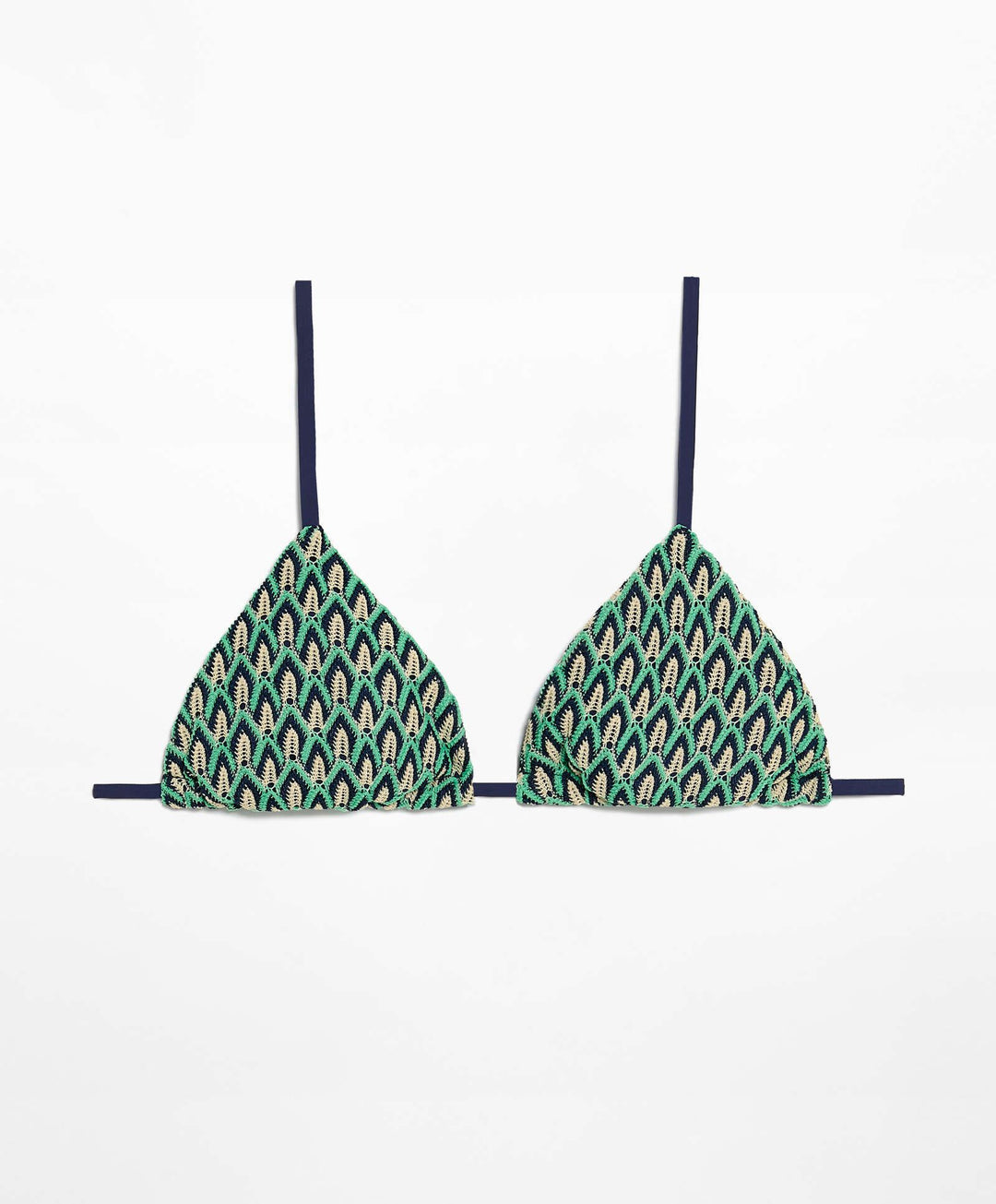 Moudda Oysho - Culotte Triangle Extra Sans Armatures Crochet Turquoise - Tunisie 2
