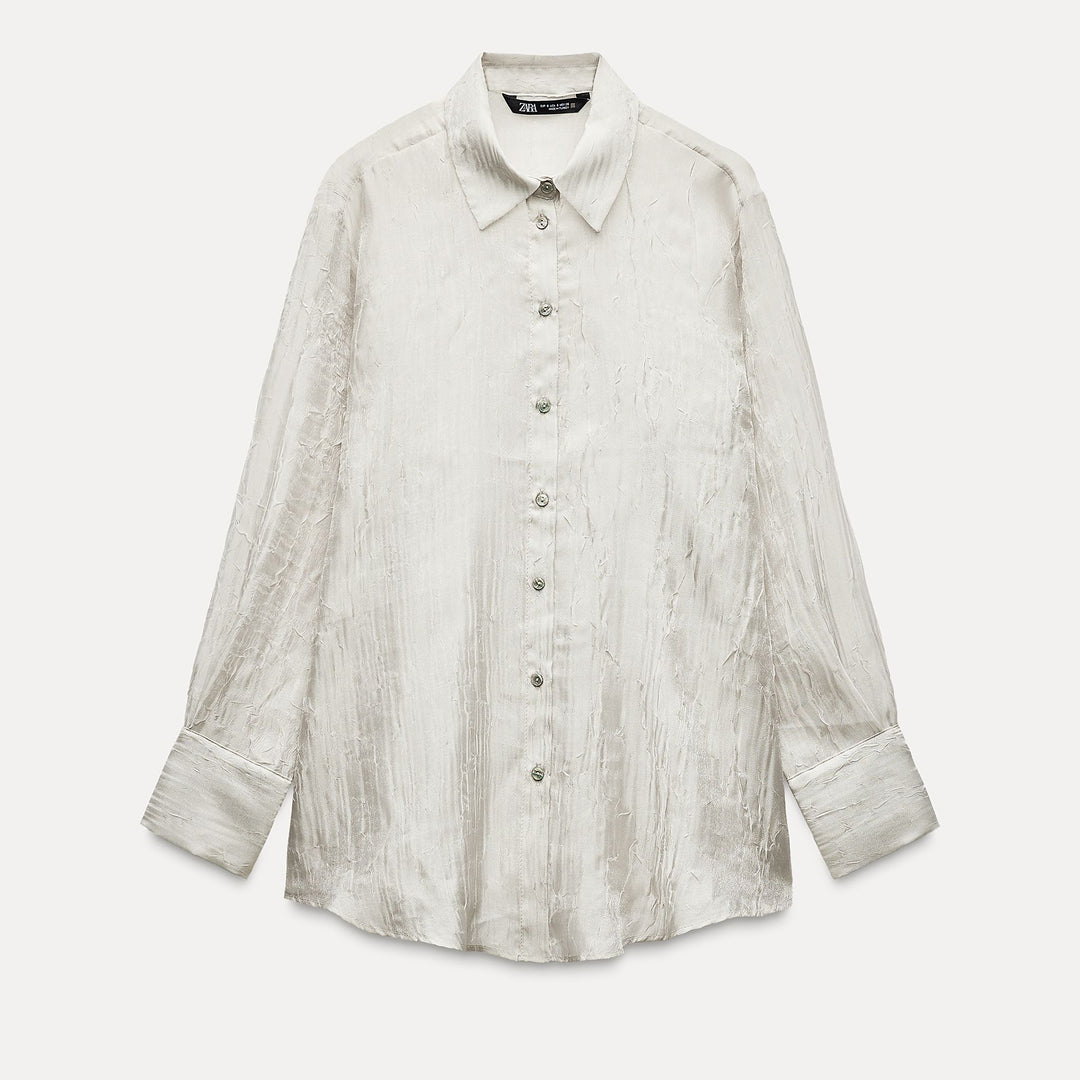 Moudda ZARA - Set chemise manches longues organza froissé - Tunisie 1
