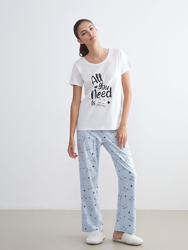 Moudda LC Waikiki - Pyjama en jersey à manches courtes pour Femmes - Tunisie 2