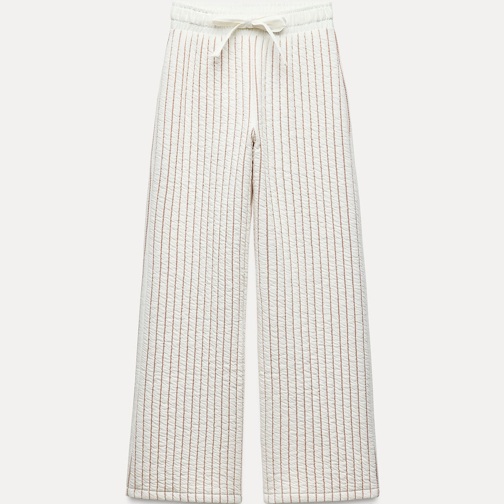 Moudda ZARA - Pantalon Large Rayé Matelassé - Tunisie 2