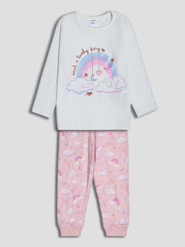 Moudda LC Waikiki - Pyjama manches longues en jersey mi-saison pour Fille - Tunisie 1