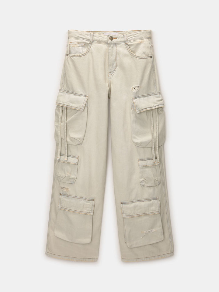 Moudda PULL & BEAR - Cargo Multi-Poches Jambe Large - Tunisie 1