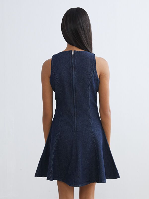 Moudda LC Waikiki - Robe manches courtes en jean pour Femme - Tunisie 4