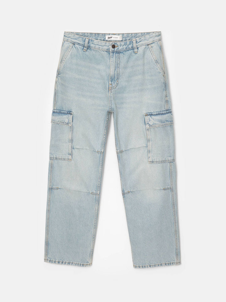 Moudda PULL & BEAR - Pantalon Denim Cargo Straight - Tunisie 1