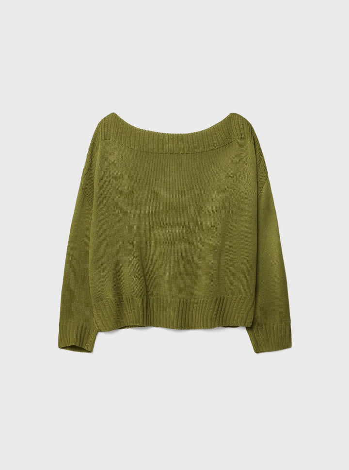 Moudda STRADIVARIUS - Pull en Maille Encolure Bateau Rib - Tunisie 1