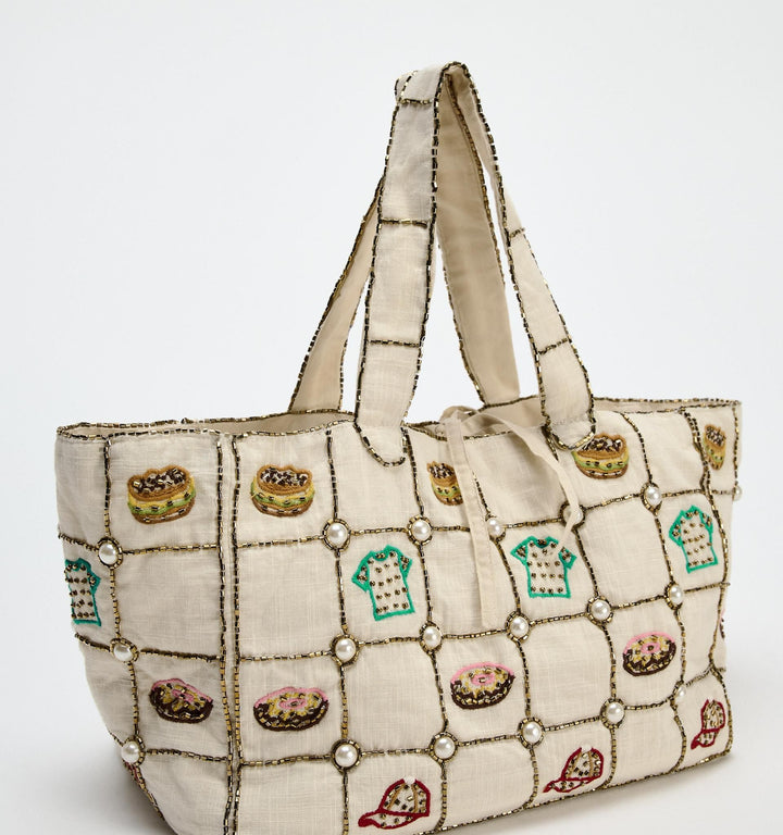 Moudda ZARA - Sac tote midi beignets et hamburgers - Tunisie 2