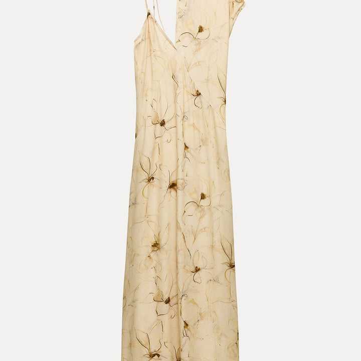 Moudda ZARA - Robe Midi Style Lingerie Asymétrique Imprimée - Tunisie 1