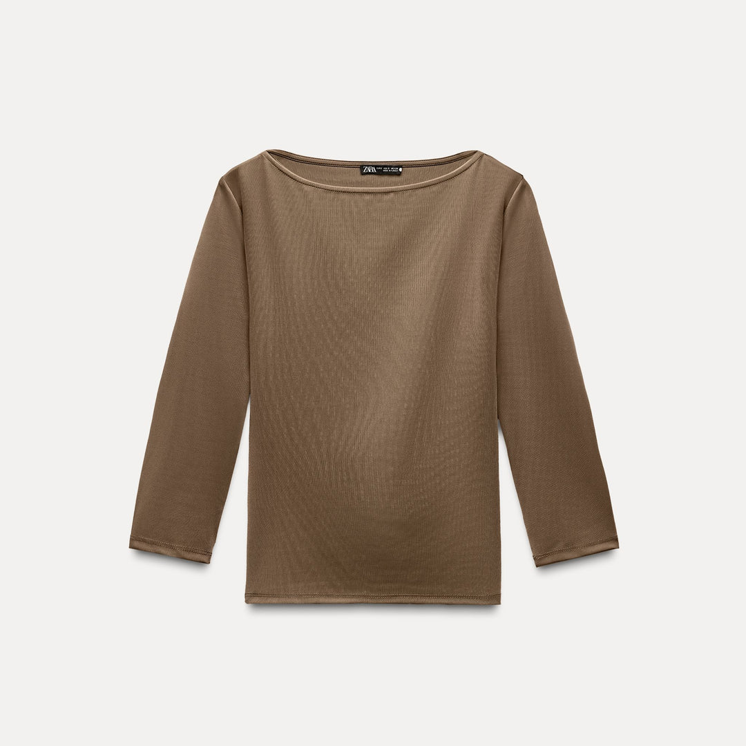 Moudda ZARA - T-shirt en polyamide, col bateau, coupe homme - Tunisie 1