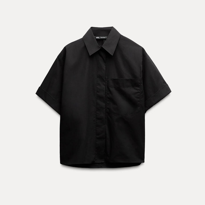 Moudda ZARA - Chemise popeline manches courtes poche - Tunisie 1