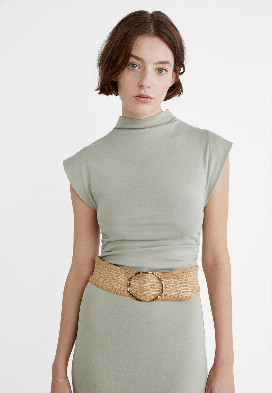 Moudda STRADIVARIUS - Ceinture en Rafia avec Boucle et Surpiqûres - Tunisie 3