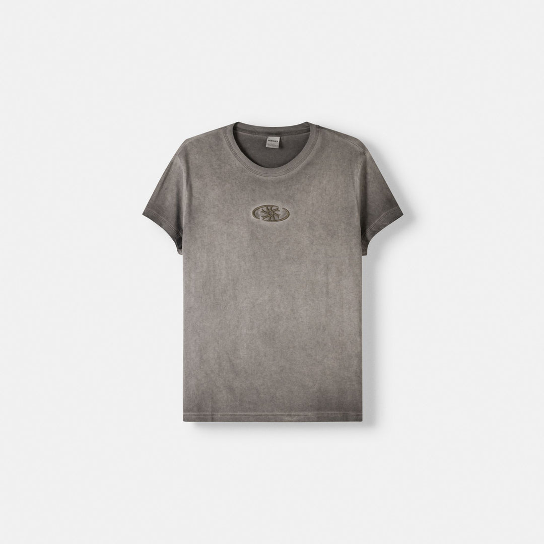 Moudda BERSHKA - T-shirt coupe slim lavé, broderie - Tunisie 1