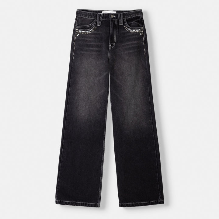 Moudda BERSHKA - Jeans 90’s jambe large avec clous - Tunisie 1