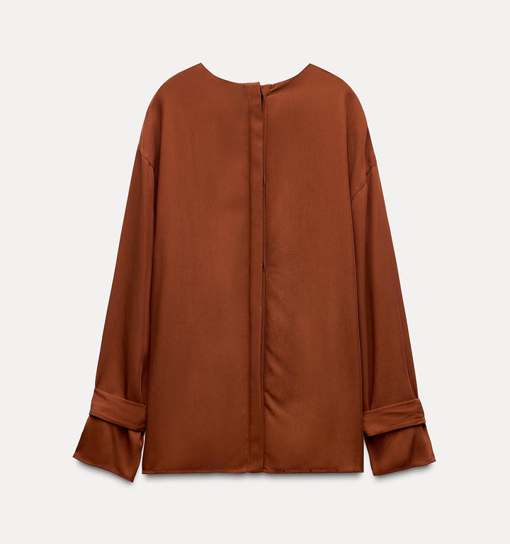Moudda ZARA - Chemise tencel détail passant poignet et boutons dos - Tunisie 5
