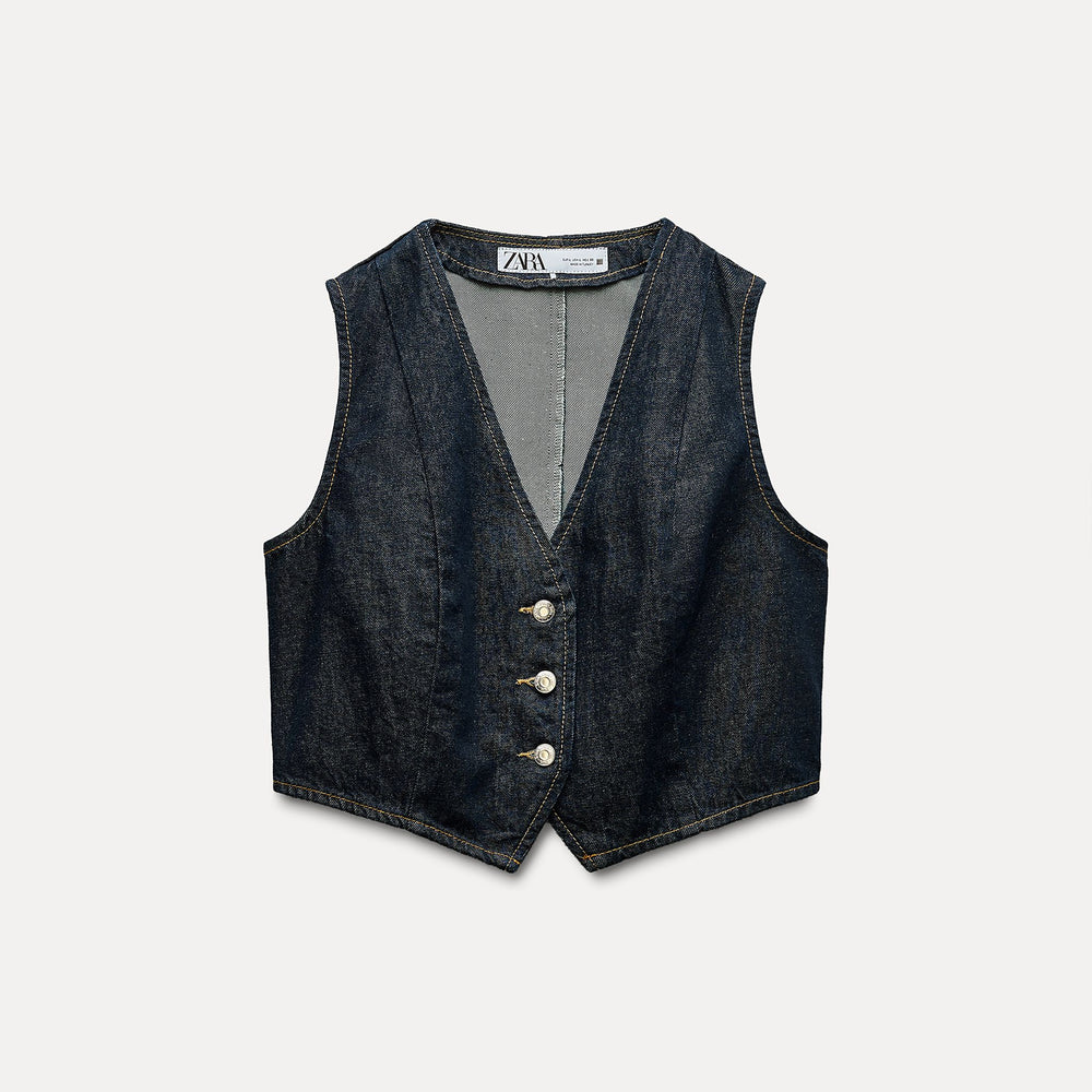 Moudda ZARA - Gilet en jean boutons apparents - Tunisie 2