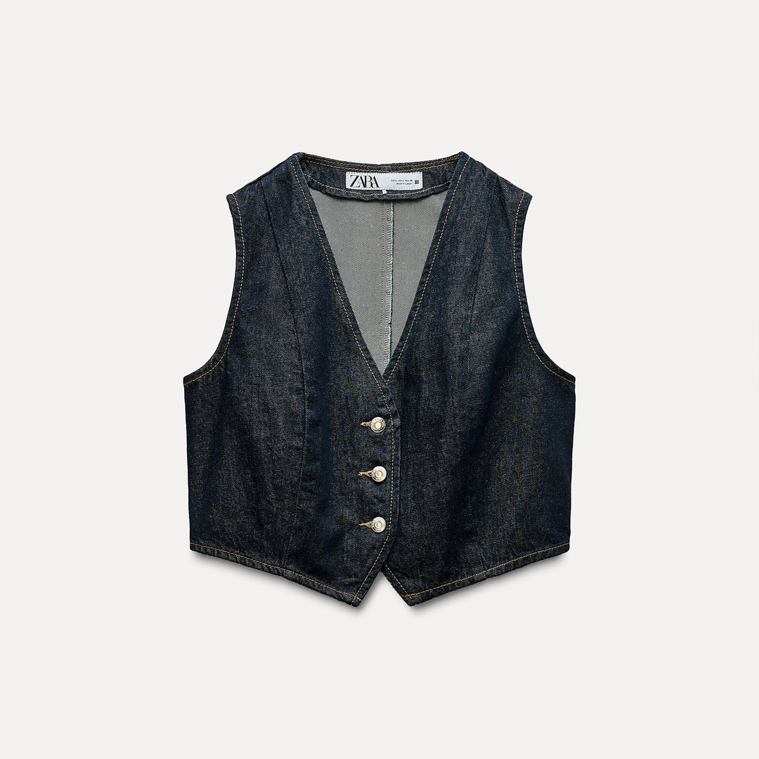 Moudda ZARA - Gilet en jean boutons apparents - Tunisie 2