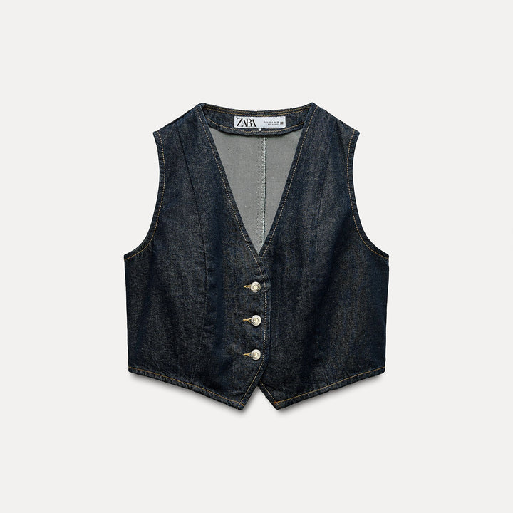 Moudda ZARA - Gilet en jean boutons apparents - Tunisie 2
