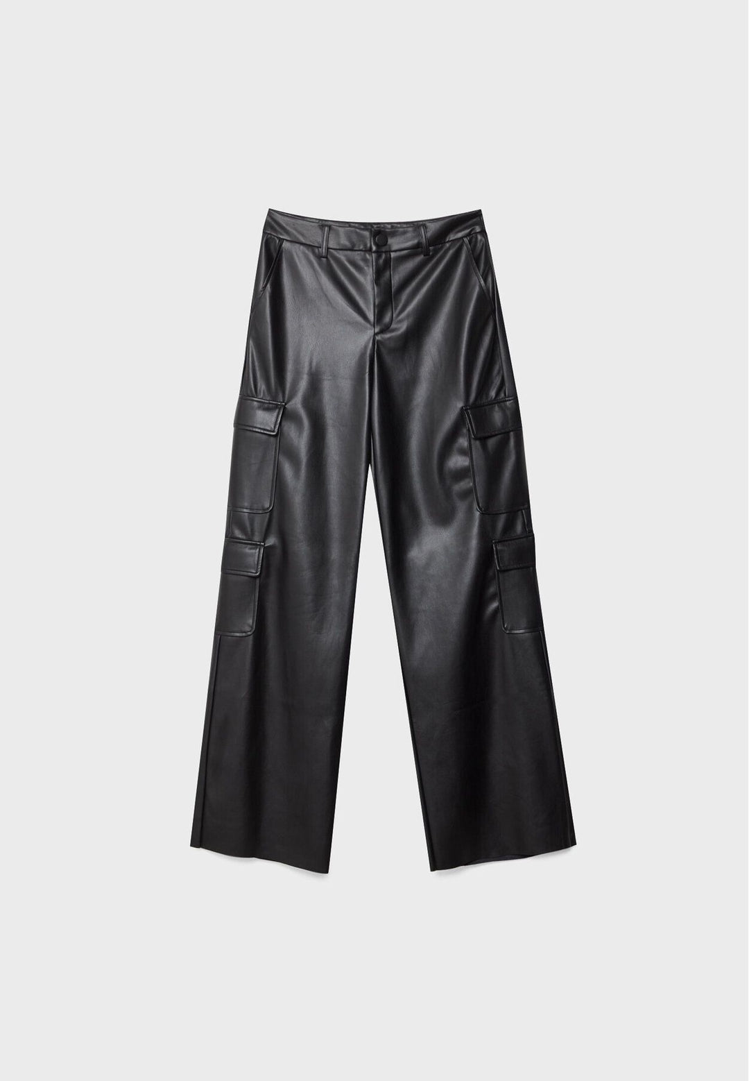 Moudda STRADIVARIUS - Pantalon Cargo en Simili Cuir Multi-Poches - Tunisie 2