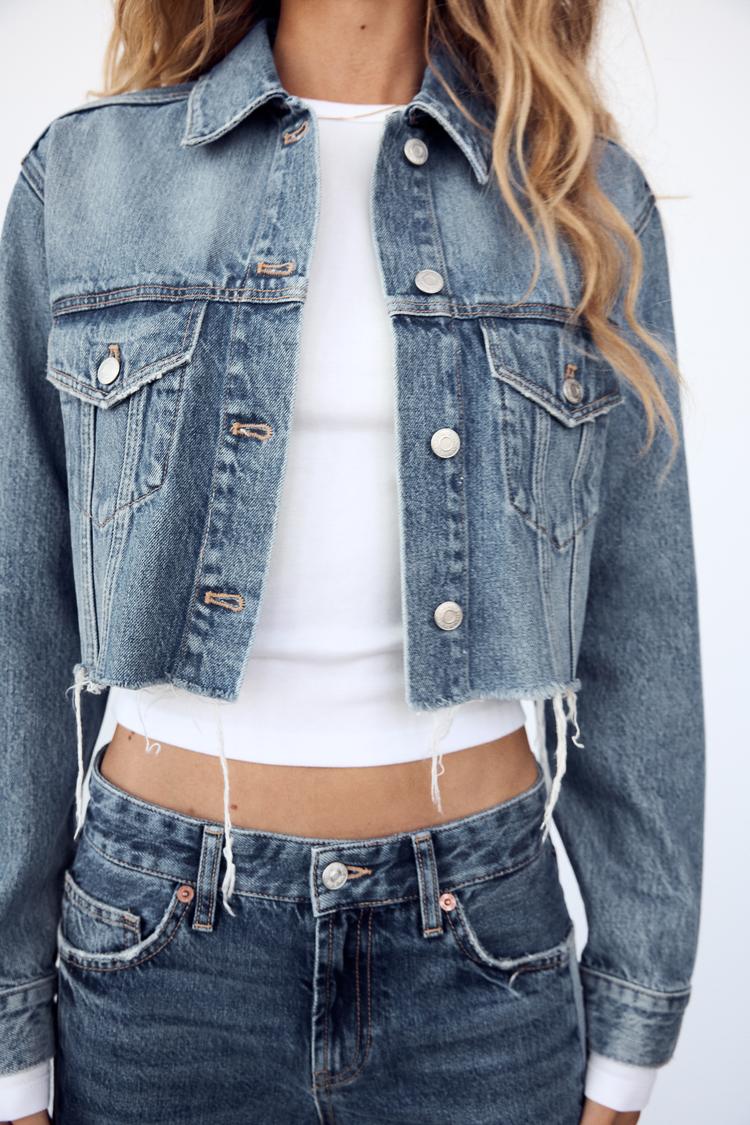 Veste trucker, finitions brut de coupe
